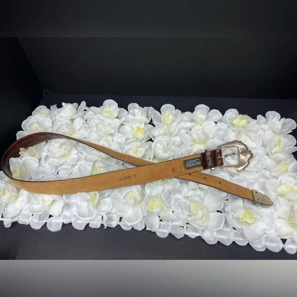 Brighton Beautiful vintage Leather Belt Women, high-quality leather size large